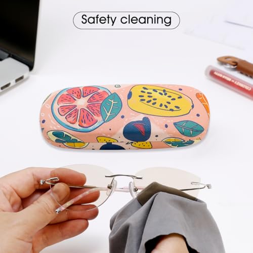 Image of PERFECTSIGHT Hard Shell Eyeglasses Case, PU Leather Protective Glasses Case, Cute Eyeglass Case for Women Men Girls