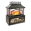   Outdoor-Wood-Burning-Fireplace-Large-Outdoor-Log-Burner-Fire-Pit-with-Log-Grate-and-Poker-37-x-32-x-18-Large-Metal-Firepit-for-Patio-Garden-Backyard-Black