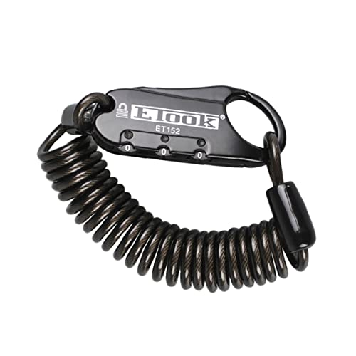 Besportble Combination Bike Lock Helmet Locks Travel Luggage Locks Universal Helmet Lock Digit Password Lock Bike Cable Lock Combination Cable Lock Bicycle Lock Chain Lock Black Accessories #TOP7