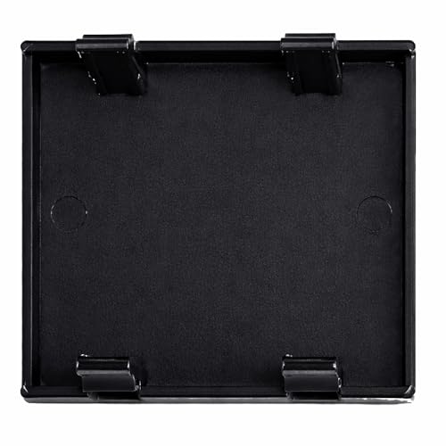 Image of MX Blank Dummy Cover Plate, 1 Module 45x45 mm Modular Socket Faceplate, Black Wall Cover, Pack of 2 for Electrical and AV Installations