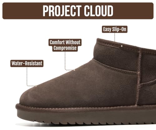 Image of Project Cloud 100% Genuine Leather Comfortable Womens Ankle Boots | Water Resistant Memory Foam Insole Winter Shoes - Trendy Footwear Outdoor Fall Shoes for Women - Winter Boots for Women