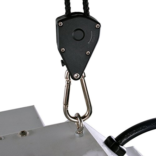 TopoGrow 96PCS/48 Pairs Adjustable Rope Hanger Ratchet Grow Light Hangers 1/8'' 150lb Reinforced Internal Gears Ratchets, Loose-Proof Design for Grow Lights