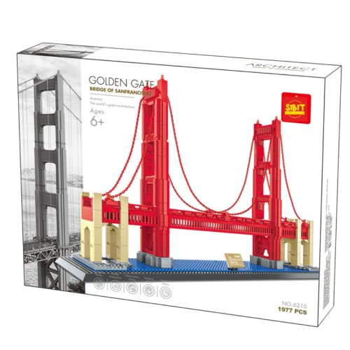 Image of The Golden Gate Bridge of San Francisco Building Blocks Set, Model for School Project | World's Great Architecture & Landmarks, DIY Educational Toys for Kids (1977 Pieces, 6+ Years)