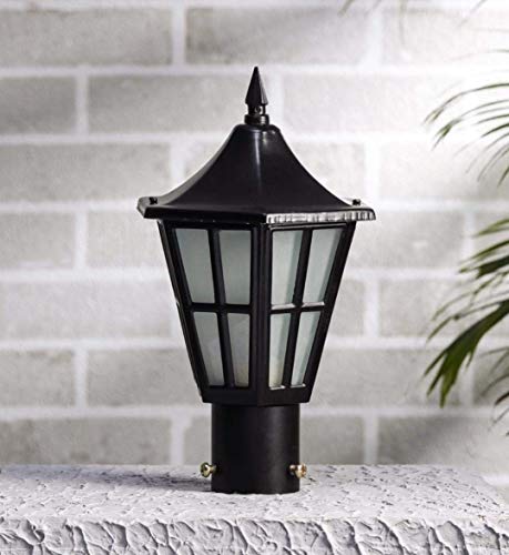 Image of SINOMAN Pillar Outdoor Main Gate Light and Fence Decorative Waterproof Post Lamp for Driveway Entrance Modern and Traditional Home (GL Hurricane, Pack of 1) Bulb Not Included