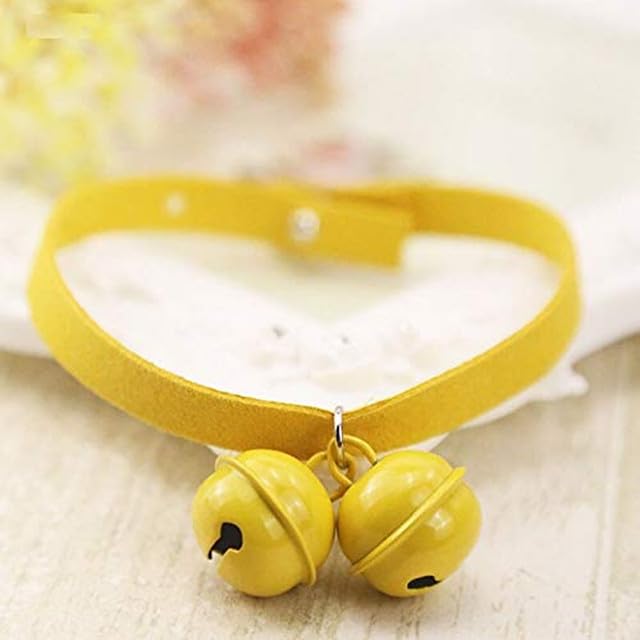 Emily Pets Supplies Cat Collar with Bell Adjustable Dog Neck Strap Cat Collar Cat Accessories Dog Neck Strap Small Dog Yellow (Large) (B08VND5FHV) Amazon Price History, Amazon Price Tracker