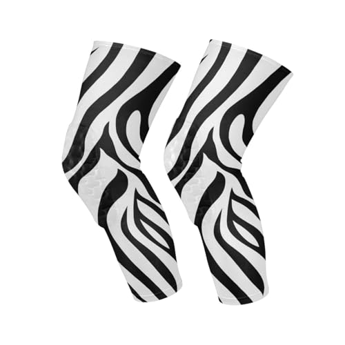 sanluoli animal Black White Strips knee brace (Pack of 2) Support for All Sports knee pad for men for Work, Work, Work, Work