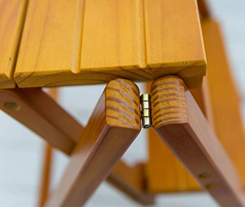 Tabouret d'échelle intérieure double usage : la solution stable en bois blanc pour petits espaces - 7