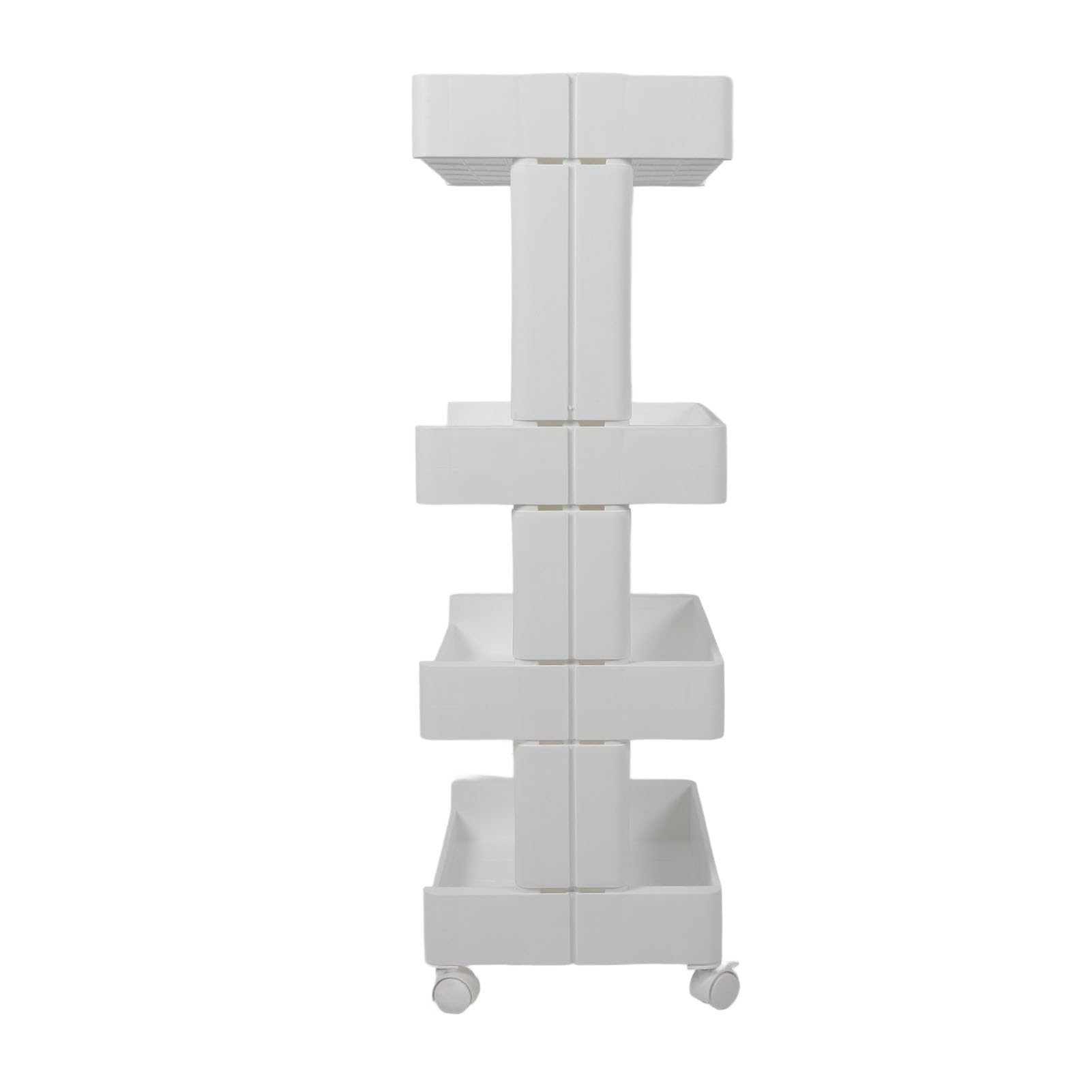 Carrello per Salone con Ruote Girevoli e Design Scavato per Riporre Saloni e Negozi di Tatuaggi Realizzato in Materiale PP Ecologico Dimensioni 45 X 32 X 94 Cm