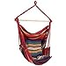 Airblasters Hanging Rope Chair Porch Swing Seat Patio Camping Max. 265 Lbs(red)