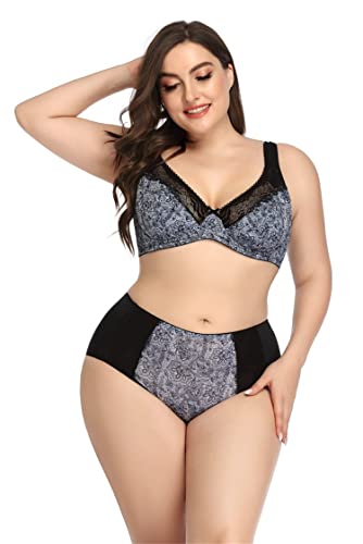 Soutien-gorge sexy col V profond et culotte dentelle pour vos nuits romantiques