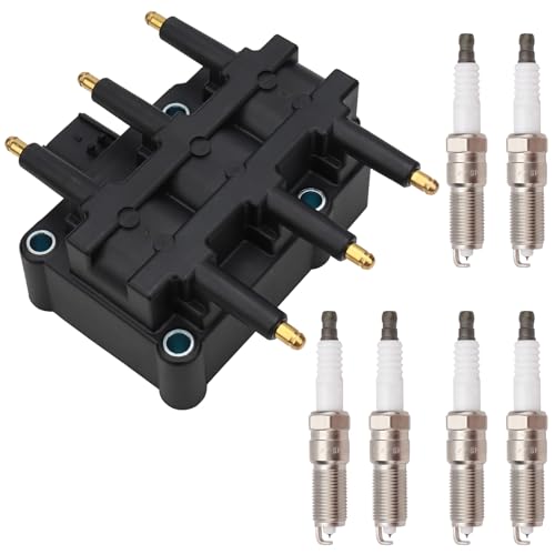 MAYASAF UF305 1 Pack Ignition Coil and 6 Iridium Spark Plugs Set Fit for Jeep 2007-2011 Wrangler, for Chrysler 2003-2010 Town & Country, for Dodge 2004-2007 Caravan, 2001-2004, 2008-2010 Grand Caravan by MAYASAF - Used condition - US$35.79
