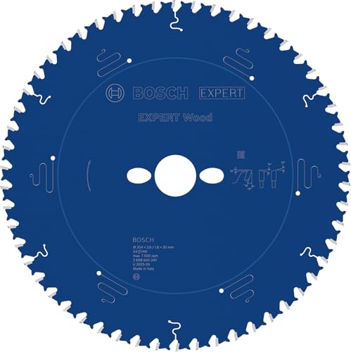 Bosch Professional 1x Kreissägeblatt Expert for Wood (Holz Sägeblatt Ø 254 x 30 x 2 6 mm Zähne 54 Zubehör Kreissäge)