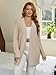 Snuggle Sac Cardigan Sweaters for Women with Pocket Trendy Casual Long Sleeve Tops Open Front Fall Winter Coats (Small, Beige)