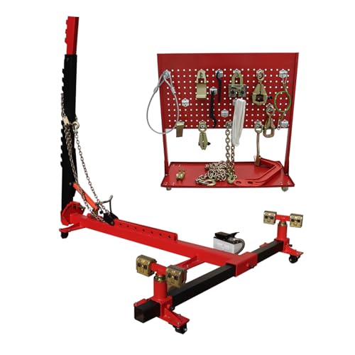 BEILOCKERY Auto Body Frame Machine 98KN Car Frame Straightener Rack for Collision Repair with Pulling System 4400LBS Loading Capacity