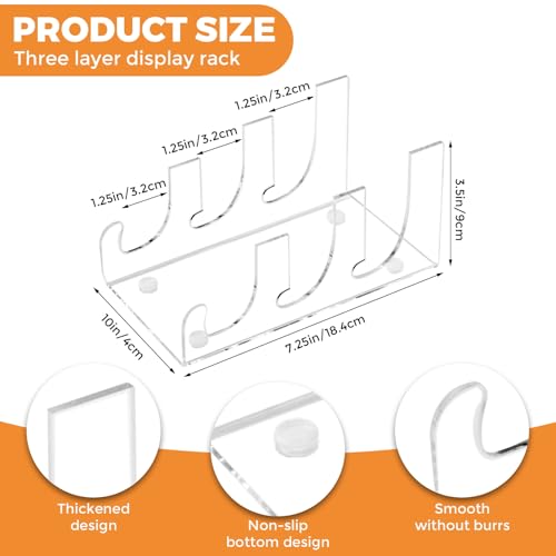 8 Pack Acrylic China Dinnerware Display Stand 4 Pcs 4 Inch Acrylic Easel Holder 2 Pcs Tea Cup Display Stand 2 Pcs 3 Tiers China Plate Holder for Dinner Utensils Tableware, Picture - Thumbnail 2