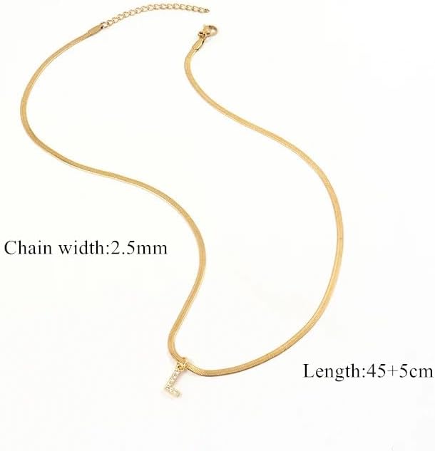 Initial Gold Necklaces For Women Trendy,Dainty stainless steel 18k Gold Plated Choker Necklace For Women Jewelry Gift - Image 5