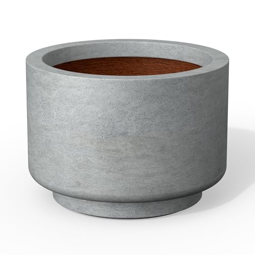 Kante 9.8 Inch Concrete Round Pedestal Planter