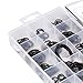 225Pcs C Clip Circlip Snap Ring Retaining Fastener Hardware Set Kit for Machine Vehicle Durable Alloy Steel Rubber Multi Size Assortment for Automotive Industrial Use