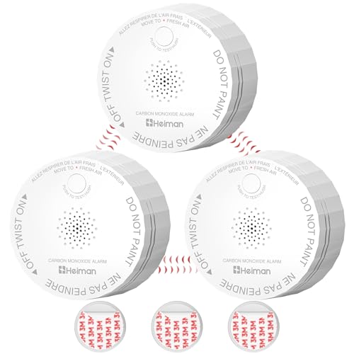 HEIMAN Carbon Monoxide Detectors Interconnected CO Alarm C1-R 3 Pack