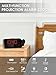 ROCAM Projection Clock for Bedroom, Digital Clock with 180° Projector on Ceiling with 5-Level Dimmer, Dual Loud Alarm Clock with Weekend/Weekday Mode, Date, Temp, Humidity, Night Light, Snooze