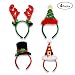 Christmas Headbands, HOT YLYH 4 Design Cute Reindeer Antlers, Holiday Santa Hat, Christmas Tree, Christmas Hat Hairband with Bell Great Christmas Costumes Decoration Gifts