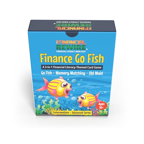 Finance Go Fish – Financial Literacy Card Game for Kids & Tweens | 3-in-1 Go Fish, Memory Game & Old Maid | Learn Money Terms & Money Skills |...