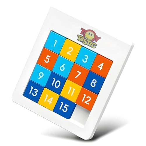 Image of ToyTastic Number Sliding Magnetic Puzzle 4x4 | Toys for 5-10 Years Old Boys & Girls | 15-Blocks Brain Teaser Puzzle Game for Kids | Educational, Learning, Activity Toy for Return & Birthday Gifts