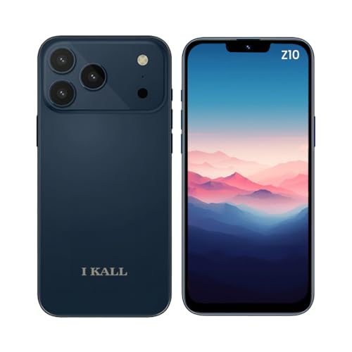 IKALL Z10 4G Smartphone | 6.53” HD Display | 4GB RAM, 64GB ROM | 20MP Rear + 8MP Front Camera | 5000mAh Battery | Android 14 | Octa-Core Processor (Blue)