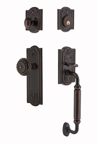 Image of Nostalgic Warehouse 708240 Meadows C Grip Entry Set, Backset - 2.375 inch, Timeless Bronze