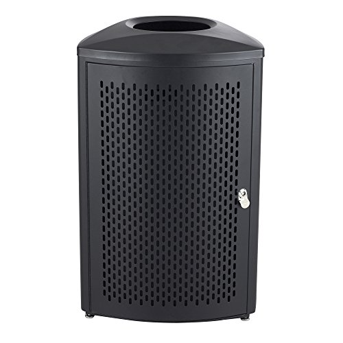 Safco Products 9960BL Nook Indoor Trash Receptacle, 20 Gallon, Triangular Shape for Corners, Steel Frame, Rigid Plastic Liner, Black #1