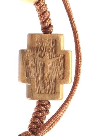 Olive Wood Adjustable 8mm Rosary Bracelet2