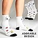 Peanuts Snoopy Fluffy Slipper Socks for Women Teens US Size 4-9, Non-Slip Fleece Socks with 3D Character, Cozy Gifts for Her