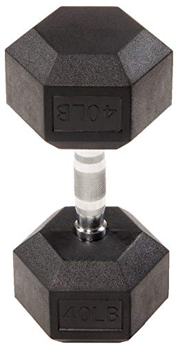 Balancefrom Rubber Encased Hex Dumbbell In Pairs Or Singles, Black #TOP1
