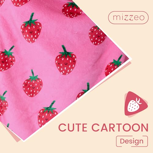 MIZZEO Microfiber Wearable Blanket, Oversized Light Wearable Blanket Hoodie for Adults, Cozy Soft Warm Plush Hooded Blanket Gifts for Women, One Size Fits All (Strawberry)