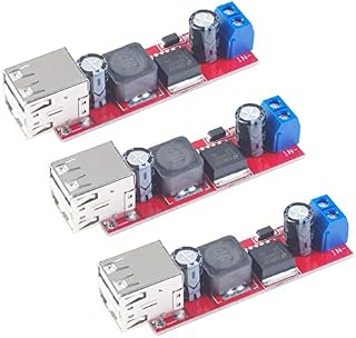 Podwójny konwerter USB DC-DC Step Down Converter 6 V-40 V do 5 V 3 A Buck Buck Power Supply Module (3 sztuki)