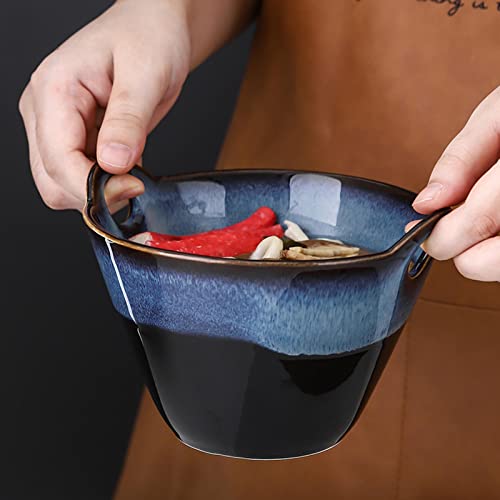 Generic 1 Peça de Ramen Bowl Asiático Japonês com Orifícios de Pauzinhos de Colheres
