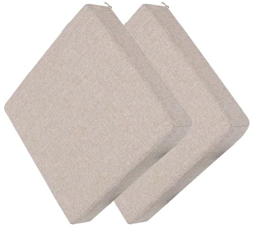 Pack 1/2/4 Cojines Para Sillas Jardin Cuadrado, 25/30/35/40cm,Cojines Para Sillas De Taburete ,Grueso De 5 Cm Cojines Sillas Antideslizante Extraíble,para Cocina,Comedor,Oficina(G,30x30x5CM 2pcs)
