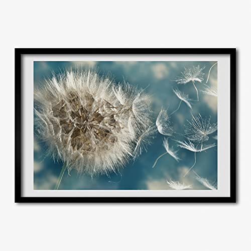Affiche cadre en bois pissenlits 70x50 cm pour relooker vos murs