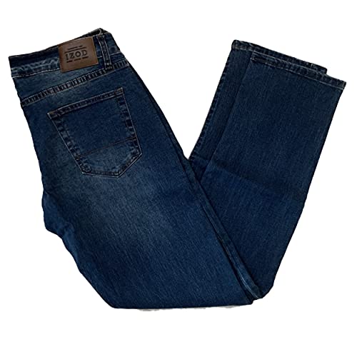 IZOD Men's Comfort Stretch Straight Leg Jean (Medium, 38W x 34L)