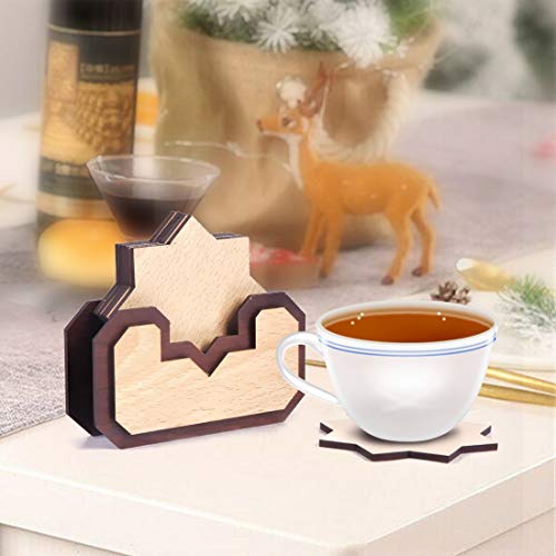 Kiyan Enterprise Tableware Accessories I Tea Coaster Hot Glass Mug Jar Table Top Coaster for Dining Table I Tea Coaster for Home (Set of 6) (T7709)