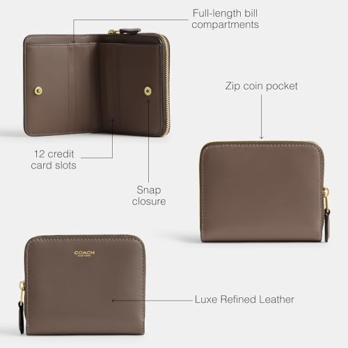 Coach Women's Billfold Wallet Bi-Fold, B4/Dark Stone3