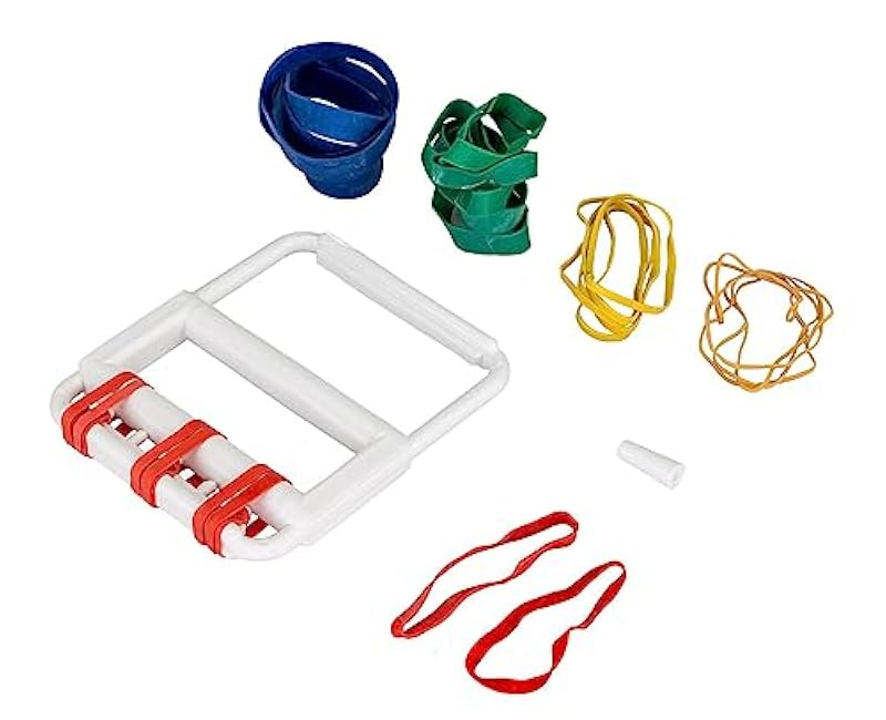 CanDo 10-1865 Latex Free Rubber Band Hand Exerciser with 25 Bands