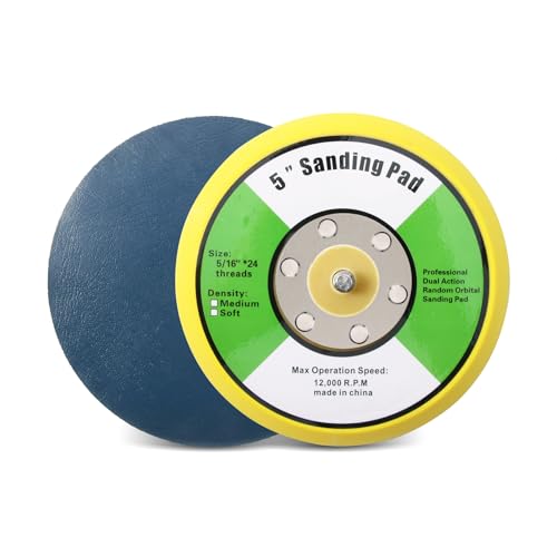 SHININGEYES 2 Pcs 5in Vinyl Faced PSA Backing Pad, 5/16