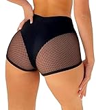BZB Women's Cut Out Yoga Shorts Scrunch Booty Hot Pants High Waist Gym Workout Active Butt Lifting S