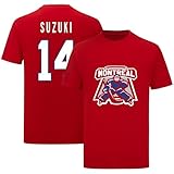 Nick Suzuki Shirt Tshirt T-Shirt red Hockey 100% Cotton Shirt Jersey for Mens/Womens/Kids