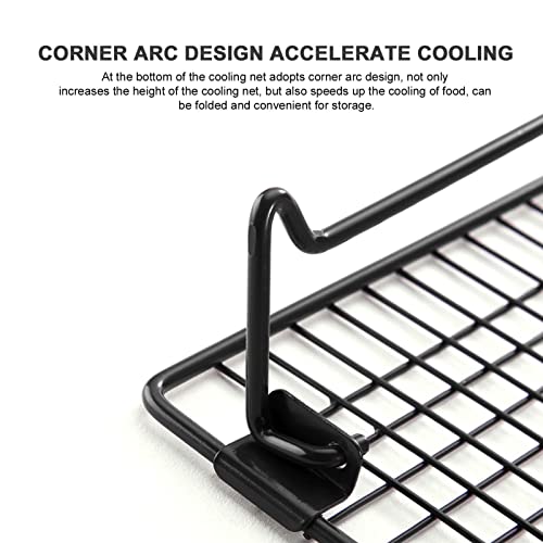 Miniatura 9 de Rejilla Para Hornear, Rejilla Rectangular Antiadherente Apilable Para Horno Y Parrilla, Resistente A Altas Temperaturas 575 F , Malla Pequeña Para Circulación Óptima, Hierro Duradero