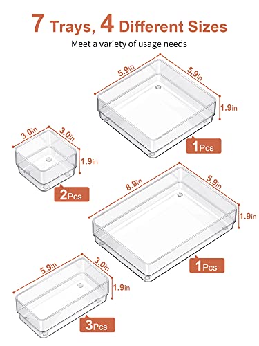 SMARTAKE-7-Piece-Drawer-Organizer-with-Non-Slip-Silicone-Pads-4-Size-Desk-Drawer-Organizer-Trays-Storage-Tray-for-Makeup-Jewelries-Utensils-in-Bedroom-Dresser-Office-and-Kitchen-Clear