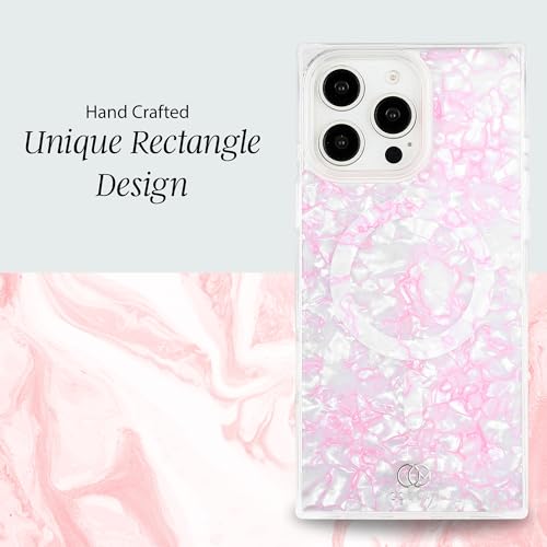 Image of COCOMII Rectangle for iPhone 13 Pro Max Case, Hot Pink Opal