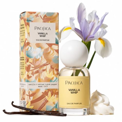 Pacifica Vanilla Whip Eau de Parfum; Sweet Gourmand Perfume for Women Spray | Warm Sugar Almond Bergamot Fragrance Long Lasting | Botanical Clean Mood Perfume | Vegan Cruelty-Free Paraben-Free 1oz
