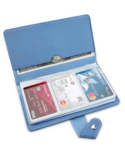 GAUENEEN Credit Card Holder, Leather Business Card Organizer with 96 Card Slots, Professional Card...